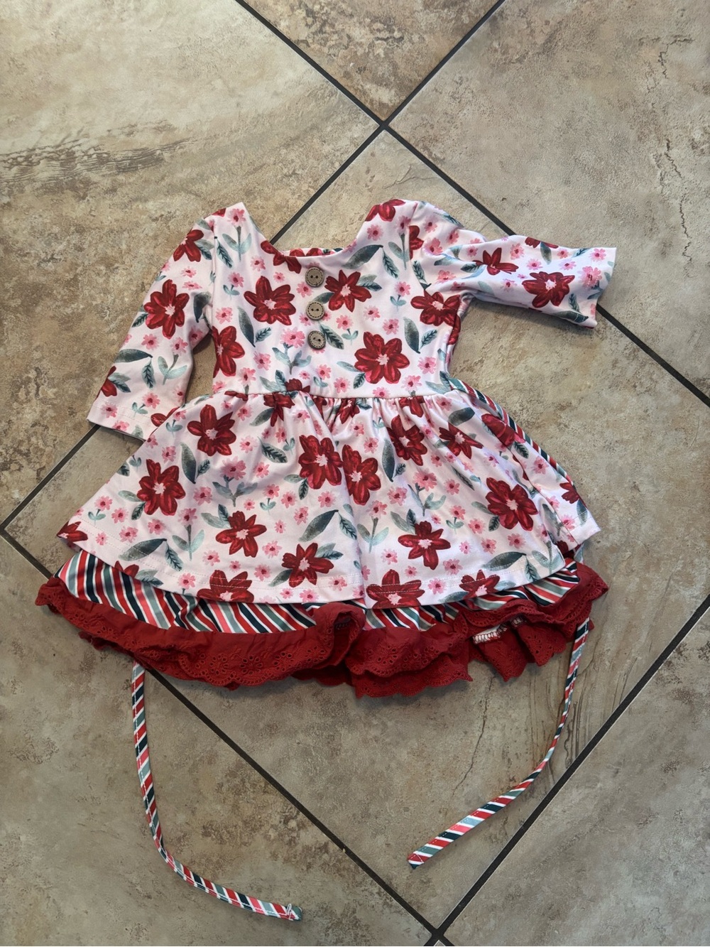 Cheeky Plum Christmas Dress with Ruffle Hem